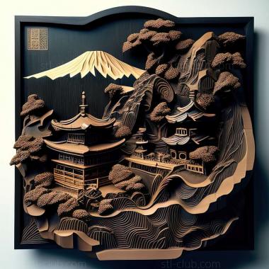 3D model Inuyama in Japan (STL)